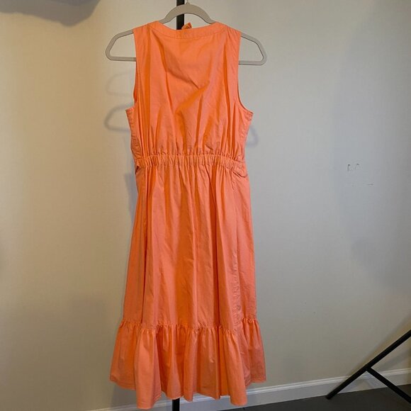 Talbots Coral Cotton Wrap Midi Dress - Picture 10 of 11